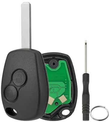 2 Button Car Remote Key Fob For 2013-2016 Dacia Duster Sandero Logan Fiat Talento Nissan NV300 Renault Trafic Vivaro Key Case 433Mhz 4AChip With Key Ring Screwdriver For Dacia Sandero 2014 Key Fob