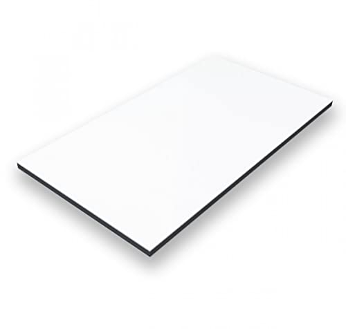 AMON Aluverbund 24 Aluverbundplatte, Aluminium Platte, 3mm dick, Weiß RAL 9016, 130x220cm