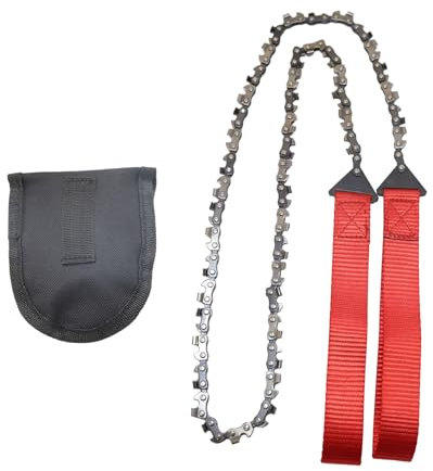 Tronçonneuse à main, Scie de poche avec 48 dents bidirectionnelles pour le camping et la survie, Coupe facile et rapide
