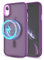 YmhxcY For iPhone XR Case,Compatible with MagSafe, Translucent Matte Back Slim Shockproof Phone Cover,For iPhone XR Case-6.1 Inch(Dark Purple)
