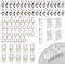 EFUTURETIME 81 Stück Gardinenschienen Zubehör, Laufrollen, Endabdeckungen, Edelstahl Vorhang Clips, Deckenhalterung für Vorhangschienen, Weiß