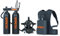 SMACO Mini Bouteille de Plongée 4 L (Assemblée par Deux Cylindres de 2L) pour la Plongée en Eau Peu Profonde Support de 30-45 Minutes de Respiration pour Le Divertissement de Plongée, Set-D, Noir