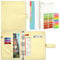 Mlife B5 Ring Binder Notebook Set - 9 Ring PU Leather Planner,5 PCS File Divider,45 Sheets B5 Loose Leaf Paper,Label Stickers,Index Tabs and Clear Cash Envelopes,Personal Organizer Binder（Yellow）