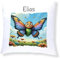 Druckerino Kinder Kuschelkissen mit Namen personalisiert - Geschenkidee - Kinder Kissen mit Namen 40 x 40 cm inkl. Kissenfüllung - personalisierte Geschenke (Schmetterling)