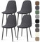 BalladHome Stuhlhussen 4 Stück Universal Stretch Stuhlbezug Jacquard Hussen für Stühle Abnehmbare Waschbar Esszimmerstühle Bezug Hussen für Küchenstühle Hotel Bankett (Dunkelgrau, 4 Stück)-KL