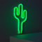 T-Tex Srl Insegna al Neon LED colorata, Lampada Effetto Neon,luce d'atmosfera, luce per decorazione casa, alimentazione USB o batteria, appendibile, luce neon parete camera decorativa (Cactus)