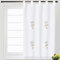 GREATOYAR Cortina Cocina, Cocina Visillo con Bordados, Cortina Cocina Translúcida, Visillo Cocina Ventana, Transparente, Tejido Gasa Fina, 2 Piezas, 100x220cm, Pera