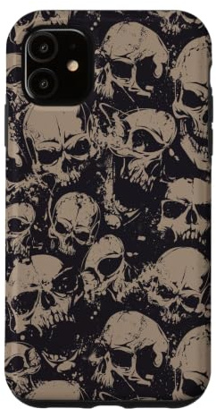 Emo Grunge Ästhetischer Gothic-Totenkopf Goth Halloween Hülle für iPhone 11