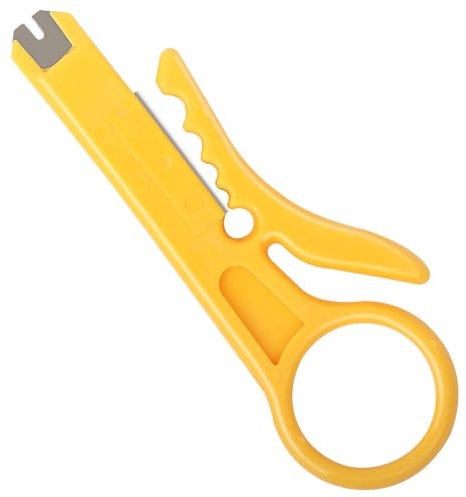 Mini Wire Stripper Economy Network Cable Cutter, Portable Impact Punch Down Tool for RJ45/CAT5/CAT6/Telephone/Computer UTP Cables