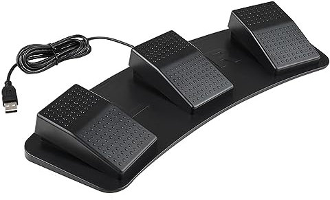 Lahdrhab USB Triple Foot Switcher Controller Key Tastiera personalizzata Gaming Multimedia Action Pedal per Computer Facile da installare Facile da usare