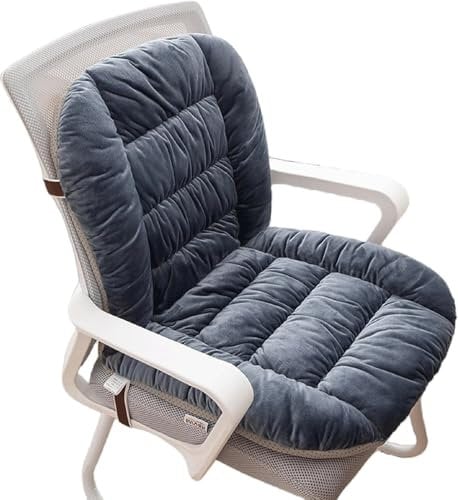 VEAI Stuhlkissen Outdoor/Indoor mit rückenteil niedriglehner,Sitzkissen bürostuhl/Auto/Stuhl Stuhlkissen mit rückenteil 40x90cm(Dark Gray)