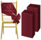 Teruntrue 60 PCS Satin Chair Sashes Ties,Bows Universal Chair Cover,Burgundy Sashes Chair Sashes for Wedding Reception,Banquets Party, Hotel Event, Chairs Decoration(17 x 200 cm)