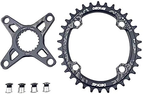 DONGLING Platos para Bicicletas Plato Ovalado for Direct MountAdapter Manivela de Bicicleta de 12 velocidades Plato Ovalado 32 MTB(Oval 34T Combo)