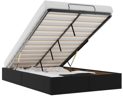 vidaXL Ottoman-Bett ohne Matratze Schwarz 120x200 cm Kunstleder