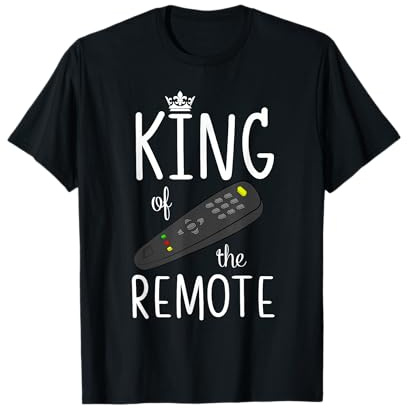King of the Remote Control TV Funny Potato Couch Lazy Dad T-Shirt
