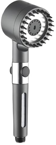 Trissano Duschkopf, Hydro Sense Duschkopf mit 3 Sprühmodi, 12-stufigem Filter und Schlauch (Dunkelgrau)