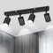 TaFiCo Deckenstrahler LED 4 Flammig - Deckenlampe Schwarz Strahler Innen GU10 - LED Deckenleuchte Schwarz Spot - Wandstrahler Deckenspot für Wohnzimmer Schlafzimmer Küche - Ohne Leuchtmittel