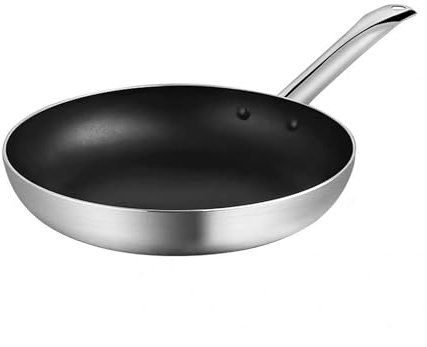 Nzzkoides Aluminum Pan，Nonstick Stir Fry Pans Skillets，Healthy Egg Saucepan Nonstick Chef's Wok，Cookware for Induction Cooker, Gas Stove, Multi-size(Size:40CM,Color:Steel Handle)