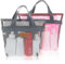 oruola 2 Pcs Shower Bags Women,Mesh Shower Caddy Bag,Quick Dry Portable Gym Showers Bag with Zipper for Travel,Gym,Swimming,Camping,College Dorms,Beach (Grey & Pink)