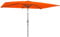 Outsunny 3x2m Patio Parasol Garden Umbrellas Canopy with Aluminium Tilt Crank Rectangular Sun Shade Steel, Orange