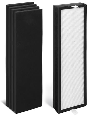 1+4 Set HFD300 Filter Replacement-Compatible with Honeywell Air Genius 3,4,5,6 Series Air Cleaner Purifier,Part#HFD300,HFD310,HFD360,HFD314,HFD323CV1,HFD320 Replacement Filter.