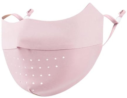 CATOR Masque facial en soie, protection solaire, sport, respirant, UV, cyclisme, Rose, Unité unique