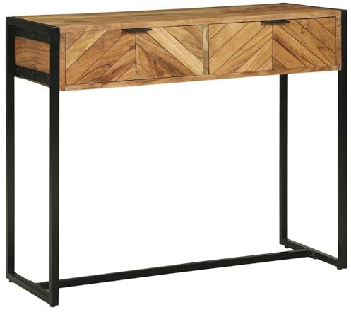 vidaXL Table Console 90x35x75 cm Bois Massif Acacia