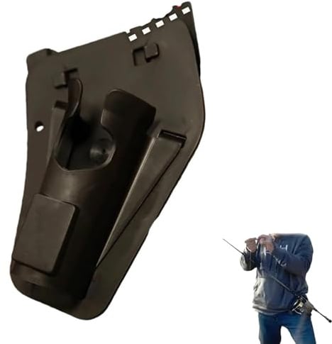 Fishing Rod Hip Holster, Slide-In Fishing Rod Holster for Belt Adjustable Hands-Free Rod Holder, Fishings Holsters with Hidden Stash Pocket for Wading, Surf, Fly & Bank Fishing