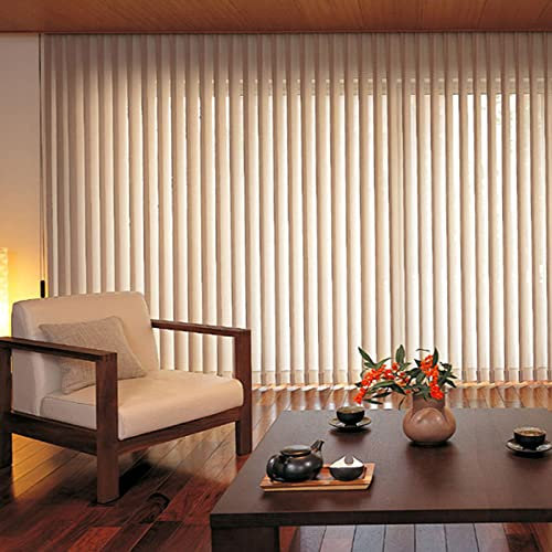 Verdunklung Vertikale Lamellenvorhang Jalousien Blickdicht Schiebevorhang für Home Office inklusive Montagematerial (B90 x H150 cm/91.4 x 149.9 cm)