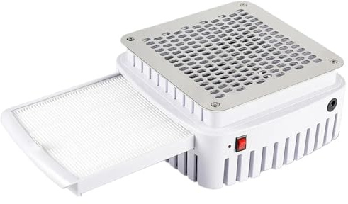 Aspirateur Ongle, Aspirateur Manucure Aspirateur de bureau professionnel intégré for ongles en gel, ventilateur d'extraction avec filtre