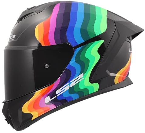 LS2, Integraler Motorradhelm RAPID III FLOW Black Multi, L