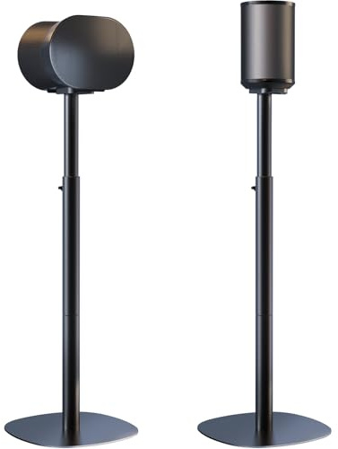 Soportes para Altavoces Sonos Era 100 SL, Era 100 y Era 300, Altura Ajustable, Soportes de Suelo 74–99 cm, Capacidad máxima de 5 kg por Soporte, 1 par, Negro