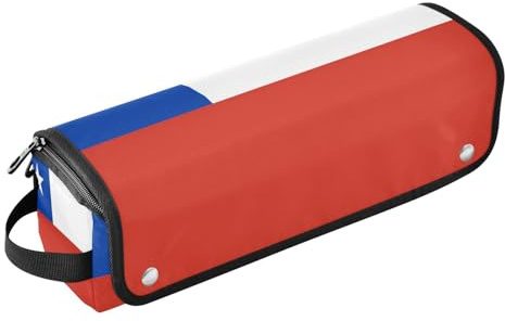 voucong 2 in 1 Hair Tools Organizer with Iron Mat Waterproof Curling Iron Travel Case for Hot Tools Curling Flat Irons Hair Volumizer Styler Travel Essentials for Women Chile Flag Chilean Blue