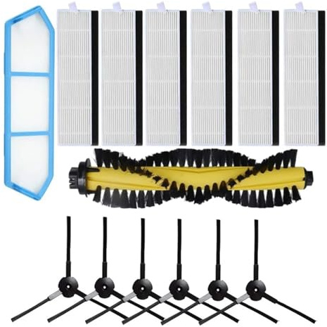 PNESHGTT Seitenbürste for Saugroboter, HEPA-Filter, Wischtücher und Putzlappen, kompatibel mit Easy Home RVC 5000, Ersatzteile, Bürsten, Reinigungstuch(Beige)