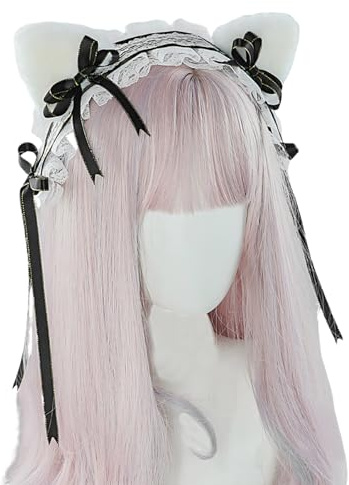 Oxxggkao Anime Themen Tierohr Haarschmuck, Cosplay Kopfbedeckung, Stirnband für Damen, Teenager und Kinder, Outfit Styling, weiche Puss Ohr Haar Dekorationen