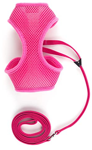 Ancol Soft Mesh Cat Harness and Lead Set. SMALL/ 12cm length. Pink