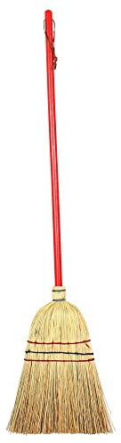 Redecker Balai Enfant en Paille de Riz, 80 cm, Brown, Pour Extérieur, Adapté aux Enfants de 1 à 3 Ans, Sur Gazon et Béton