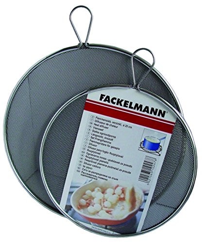 Fackelmann Frangifiamma in acciaio inossidabile Ø17 e Ø20 cm, Set 2pz Lavabile in lavastoviglie, resistente alle alte temperature Diversi diametri, Acciaio, Colore Grigio