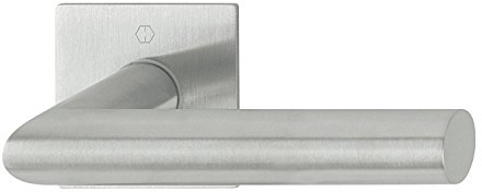 HOPPE 3747038 Drücker Amsterdam mit Drückerrosette, Edelstahl Matt