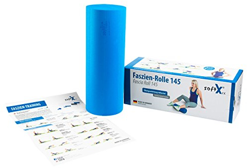 softX® Faszien-Rolle 145 Mini 30cm lang Ø14,5cm Selbstmassage Balance weich blau