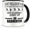 Samunshi® Ich denke an Badminton Tasse Kaffeetasse Teetasse Kaffeepott Kaffeebecher Becher