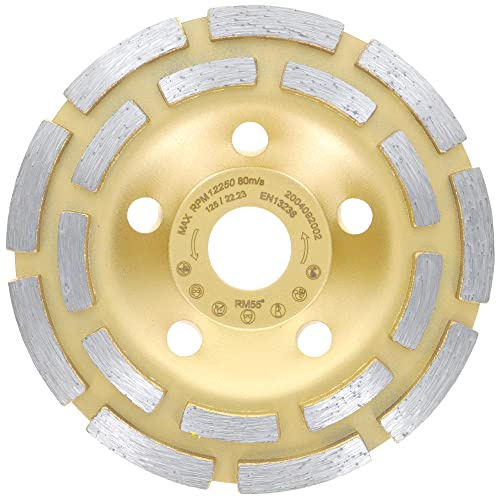 PRODIAMANT Diamant-Schleiftopf Standard 125 mm x 22,2 mm für Beton, Mauerwerk, Stein doppelreihig Diamantschleiftopf 125mm rasant & schnell