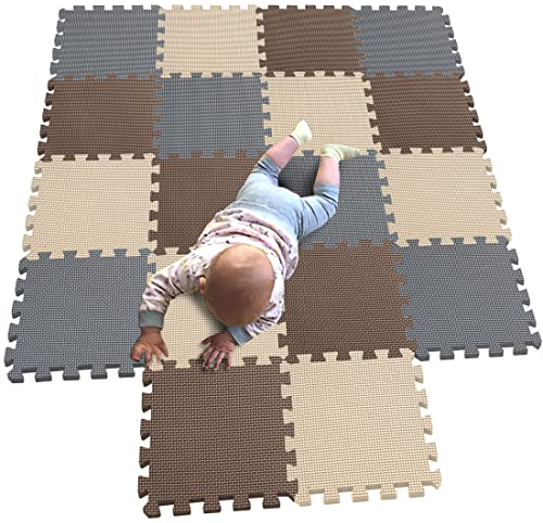 MQIAOHAM® 18 Stücke Baby puzzelmatten für Babys spielmatte Kinder puzzlematte Teppich G301018-106110112