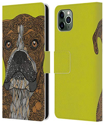 Head Case Designs Officially Licensed Valentina Boxer Dogs Leather Wallet Case Compatible With Apple iPhone 11 Pro Max