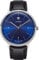 Junkers Bauhaus 40mm Analog Quarz Herrenuhr Lederarmband blau 9.08.01.01