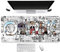 One Piece Tappetino Mouse Gaming 900x 400mm XXL per Mouse e PC, 3mm Mouse Pad Antiscivolo Fondo in Gomma con Bordi Cuciti, F