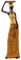 Lifestyle & More Moderne Skulptur Dekofigur Frau Afrikanerin Gold/braun Höhe 35 cm