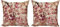 ABAKUHAUS Retro Dekokissen Kissenbezug 2er Pack, Kirschblüten Blumen, Modern Accent Doppelseitiger Digitaldruck, 50x50, Beige Rosa