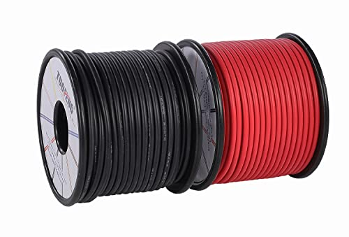 TUOFENG 16 AWG Cavo Elettronico in Silicone, 50 Metri Rame Stagnato Flessibile - 25 m Nero e 25 m Rosso