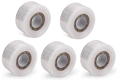 ZoneYan Transparent Pfropfband, Veredelungsband, Fuß Pfropfen Dehnbare Band, Dehnbar Pfropfband, Wird Zur Feuchtigkeitsbeständigen Reparatur von Gartenpfropfen Verwendet 30mm*100m (5 Rollen)